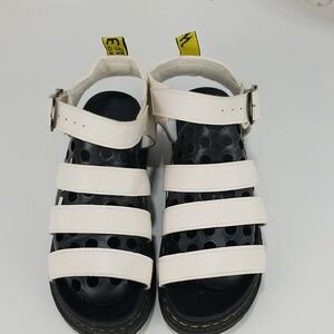 Dr Martens White and Black Sandals